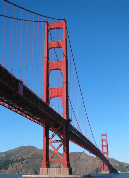 Golden Gate Bridge by Fort Point in San Francisco